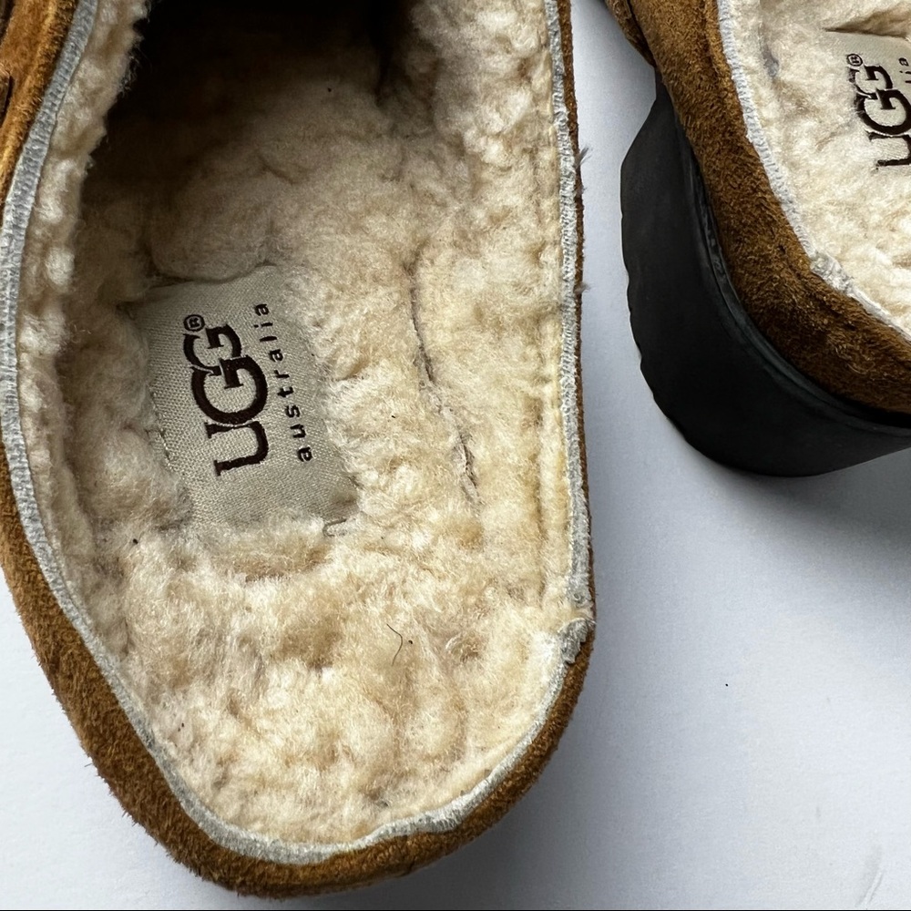 *SOLD*Ugg Australia Lila Chestnut Suede Shearling Mules/Clogs - Picture 9 of 9